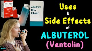 Albuterol  Salbutamol  Ventolin – Side Effects Uses Mechanism of Action Dosage Warnings [upl. by Enyrhtak]