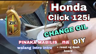 Honda Click 125i Change Oil Quick Tutorial  DIY [upl. by Dobb405]