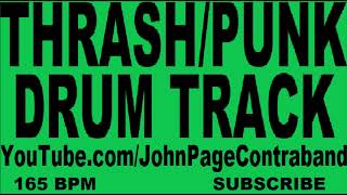 Thrash Punk Drum Track 165 bpm FREE Backing Track [upl. by Hi]