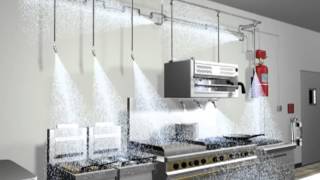 PyroChem Kitchen Knight II Restaurant Fire Suppression Animation KK II [upl. by Analart133]