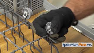 How To BoschThermadorGaggenau Lower Dishrack Wheel 00165314 [upl. by Ateuqal82]