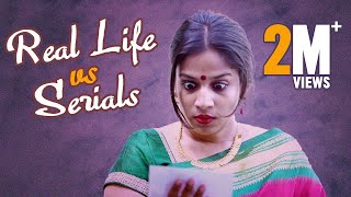 Real life vs Serials  Mahathalli  Tamada Media [upl. by Anauqaj]