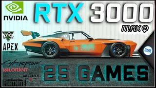 NVIDIA RTX 3000 MAX Q in 30 GAMES  2023 [upl. by Eltotsira]