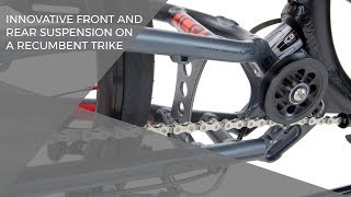 Innovative front and rear suspension on a recumbent trike [upl. by Ile54]