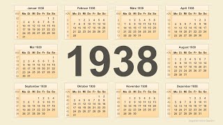 Kalender 1938 [upl. by Adialeda]