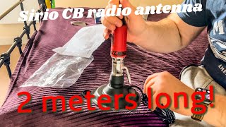 Sirio CB radio antenna Red ❤️‍🔥 2 meters long  Fighter P 5000PL Red 27MHz  unboxing [upl. by Jorry]