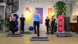 Step Aerobics  Step by Step 3 with 4 Fun Combos  Intermediate Level  58 Min  JENNY FORD [upl. by Ambrogio]