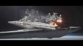 The Battle of Scarif Space Battle Part 2  Rogue One [upl. by Ahsela]