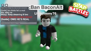 I DISGUISE As Staff Impersonator BUT Im Actually Staff  Slap Battles Roblox [upl. by Atilemrac836]