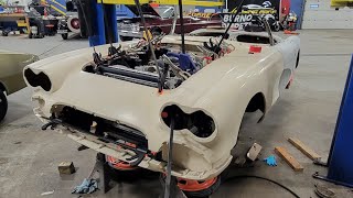 FINALLY THE FRONT CLIP IS ON 58 corvette [upl. by Steffi]