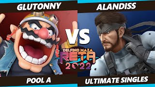 RETA 2022  Glutonny Wario Vs AlanDiss Snake SSBU Ultimate Tournament [upl. by Moise]