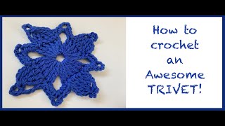 How to crochet an intermediate patter trivet intricate design pattern crochet [upl. by Jammal]