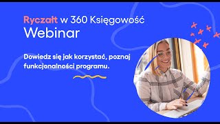 Ryczałt w programie 360 Księgowość  webinar [upl. by Polivy]