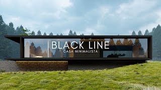 Casa Suspensa Minimalista De 120 M² Com Muita Personalidade E Sobriedade  Black Line [upl. by Yerhpmuh]