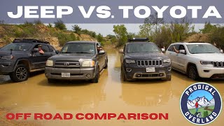 Jeep Grand Cherokee WK2 Vs Toyota Tundra  Off Road Comparison [upl. by Leilani]