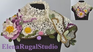 Beautiful Irish Lace Baktus Scarf VIDEO TUTORIAL [upl. by Cohin]