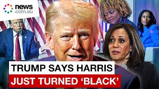 ‘Turned black’ Trump shocks with Kamala Harris ethnic heritage remarks [upl. by Matejka796]