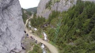 Cheile Tatarului Muntii Bucegi  drumul spre manastirea Pestera filmare aeriana cu drona [upl. by Acired]