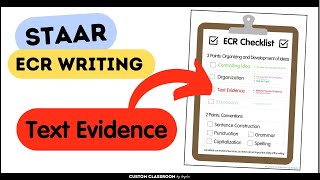 Secrets of STAAR ECR Writing Revealed Mastering Text Evidence [upl. by Shaver]