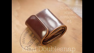 Mini Doublesnap wallet  Horween shell cordovan 4 [upl. by Nikos]