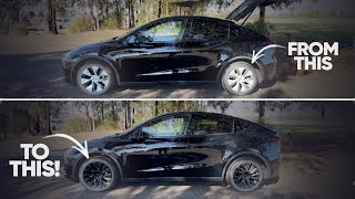 How To Install Tesla Model Y Hubcaps For Gemini 19quot Wheels Matte Black Wheel Covers [upl. by Hairim619]