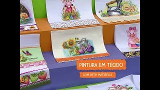 Pintura em Tecido com Beth Matteelli  Vitrine do Artesanato na TV  TV Gazeta [upl. by Nnylesor]