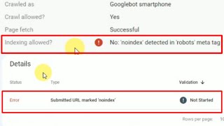 How to fix Noindex Detected in Robots Meta Tag  Fix Submitted URL marked ‘noindex’  Learn2Smart [upl. by Ayotel259]