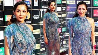 Malaika Arora Looks Pretty In Racy Seethrough Gown At Bollywood Hungama OTT India Fest 2023 😍💖📸 [upl. by Beetner]