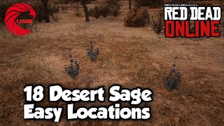 Desert Sage rdr2 Online Locations  Red Dead Online Desert Sag Locations Guide [upl. by Aridaj99]