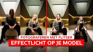 Een EFFECTLICHT gebruiken op je MODEL  Fotograferen met een flitser  Zoomnl [upl. by Annad489]