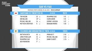 Garstang CC Twenty20 1XI v Fulwood and Broughton CC Twenty20 [upl. by Occor47]