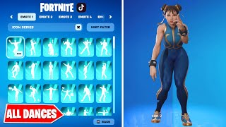 ALL TIKTOK DANCES amp EMOTES IN FORTNITE ICON SERIES 236 [upl. by Sirah]