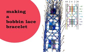 Guide to bobbin laced bracelet designing or choosing a pattern bobbinlace klöppeln dentelle [upl. by Eimoan]