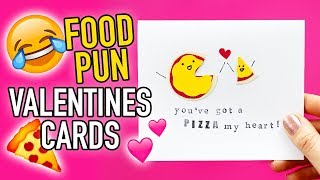 Easy Food Pun DIY Valentine’s Day Cards [upl. by Artnoed]