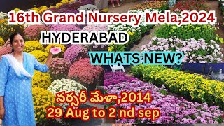 16 th Grand Nursery Mela 2024 in Hyderabadnecklace roadpeoples plaza Horticulture ExpoPart  1 [upl. by Mattias]