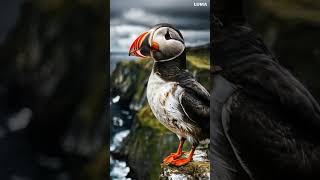 Арктический попугай puffin animals nature birds [upl. by Jilleen]