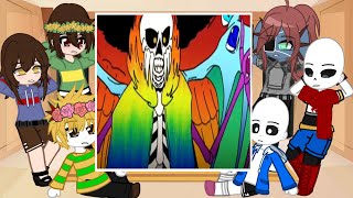 Undertale reacts to Seraphim vs Ultra  Gacha Reacts [upl. by Arline]