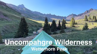 Uncompahgre Wilderness3Day BackpackingWetterhorn Peak [upl. by Sorips602]