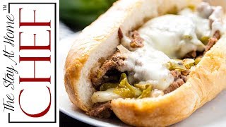 How to Make Slow Cooker Philly Cheese Steak Sandwiches  The Stay At Home Chef [upl. by Nodlew]