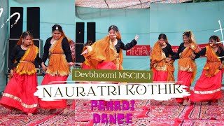 NonPahadi and Pahadi Girls Performance on Uttarakhandi Mashup Devbhoomi MSCDUNauratri Kauthik [upl. by Mairem]