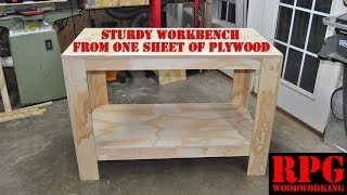 Work Bench from ONE sheet of plywood [upl. by Schoof]