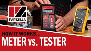 Multimeter or Battery Tester  How to Use a Battery Tester  How to Use a Multimeter  Partzillacom [upl. by Yllas749]