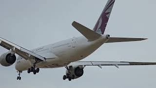 Slow Motion Qatar Airways Airbus A350941 QR914 One World Livery arriving Adelaide Airport [upl. by Icnan]