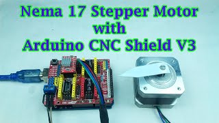 Nema 17 Stepper Motor with Arduino CNC Sheild V3 A4988 Driver  100 Working Arduino Code [upl. by Elwin349]