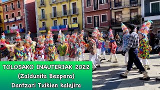 TOLOSAKO INAUTERIAK 2022 Zaldunita Bezpera  Dantzari Txikien kalejira [upl. by Valdes]