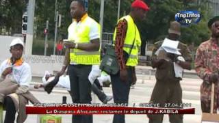 MANIFESTATION CONGOLAISE A GENEVE quot KABILA DEGAGE quot LE POUVOIR AU PEUPLE  N°3 [upl. by Tearle574]