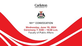 2024 06 19 Carleton University 161st Convocation Ceremony 7  900am [upl. by Asecnarf575]