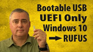 Make UEFI Bootable USB Windows 10 Rufus Method  UEFI Only Boot [upl. by Ttezil738]