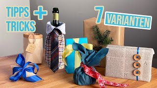 Geschenk verpacken ohne Geschenkpapier  7 einfache Ideen [upl. by Burtis]