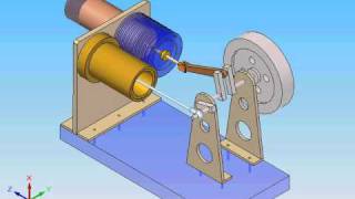 Gamma Stirling Engine Assembly [upl. by Burton]